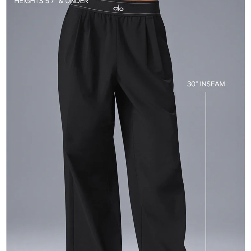 ALO Yoga Black Suit Up Trousers